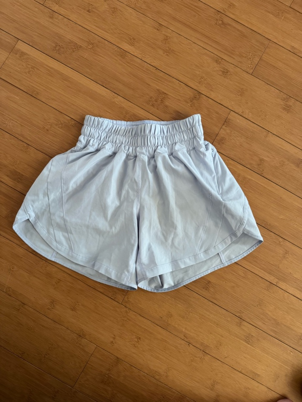 lululemon athletica Light Blue Elastic-Waist Athletic Shorts